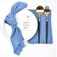 thumbnail image 4 of Reusable Linen Napkins,QZS Handmade Cotton Linen Cloth with Fringes,6Pack Dinner Table Napkins for Wedding,Party Decoration,16.5x16.5 inches, 4 of 6