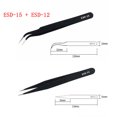 thumbnail image 1 of ESD Anti-Static Stainless Steel Tweezers Set Maintenance Repair Tool Kit Anti Static Model Making Tool Hand Tool Set Twizers Set DMH, 1 of 1