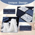 thumbnail image 4 of Sherpa Blanket Fleece Throw Blanket Twin Plaid Thick Bed Blanket Soft Warm Cozy Throw Blanket \u201d* \u201d Zebra-Blue 50"x60", 4 of 8