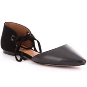 Coach Womens Roy Suede Pointed Toe Ankle Strap Slide Flats