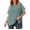 Mint Green, variant on NTACZA Short Sleeve Womens Tops Plus Size Crew Neck T-Shirt Cutout Baggy Ribbed Women's Shirts L