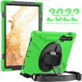 thumbnail image 3 of XYX Case for Samsung Galaxy Tab S7 11.0 inch SM-T870/SM-T875/SM-T876 with 360 Degree Rotating, Hand Strap, Shoulder Strap, Green, 3 of 7