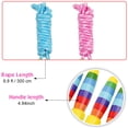 thumbnail image 4 of Kids Jump Rope with Wood Handles, Rainbow Jumping Rope, Adjustable Skipping Rope, Kids Fitness Equipment for Kids, Children (2 Pack), 4 of 7