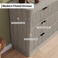 thumbnail image 2 of Blotout Fluted 9 Drawers Dresser for Bedroom, 63'' W Chest of Drawers with Power Outlet&Metal Handle, Fluted Fronts, Modern Dresser TV Stand, Wood Clothes Storage Organizer for Living Room, Hallway, 2 of 7