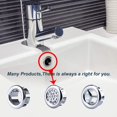 thumbnail image 1 of Paquete de 6 tapas de desbordamiento para lavabo de tocador, lavabo de cerámica, recipiente de baño, lavabo de cocina, tapas redondas de repuesto para insertar en el orificio (plástico ABS plateado), 1 of 5