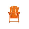 thumbnail image 3 of WestinTrends Dylan Outdoor Rocking Chair, All Weather Poly Lumber Seashell Adirondack Rocker Chair, 350 Lbs Support Patio Rocking Chairs for Porch Garden Backyard and Indoor, Orange, 3 of 8