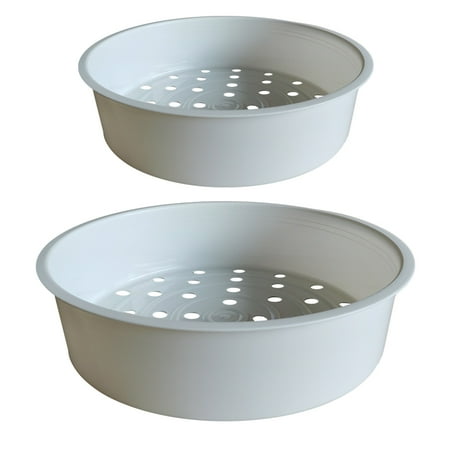 

OUNONA 2pcs Plastic Steamer Bowl Rice Cookers Steaming Tools Kitchen Supplies (White)