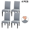 thumbnail image 1 of 4pcs Stretch Chair Cover-dark Gray, 1 of 5
