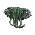 thumbnail image 1 of Vintage Broche Pin Cabeza Solapa Pin Broches Mujeres Hombres Regalos Verde Yinane Broche, 1 of 8