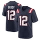 thumbnail image 4 of Camiseta de rugby personalizada de Tom Brady Drake Maye para hombres, mujeres y jóvenes, cosida en todos los tamaños de EE. UU.: S-3XL, 4 of 5
