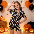 thumbnail image 2 of 12-13 Years Teen Girl Set Halloween Short Sleeve Shorts Sleep Girls Summer Pjs Girls Matching Pajama Sets, 2 of 5