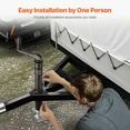 thumbnail image 6 of 2000 lbs A-Frame Trailer Jack with Handle and Rectangular Footpad,15-inch Vertical Travel,Ideal for RVs,Horse Trailers,Utility Trailers and Yachts, 6 of 6