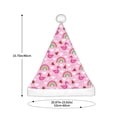 thumbnail image 3 of Fuzoiu Cute Flamingo Print Santa Hat Christmas Hat for Adults,Santa Hats with Pompom, Unisex Xmas Holiday Hat for Christmas New Year Festive Party Supplies, 3 of 6
