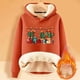 thumbnail image 2 of WILLBEST Sudadera Deportiva para Mujer, Estilo Casual Plus, de Terciopelo, con Estampado de Cactus Navideños y Manga Larga con Capucha Grande, 2 of 4