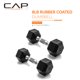 thumbnail image 2 of Par de mancuernas hexagonales CAP de 3,5 kg recubiertas de goma con cromo, 2 of 6