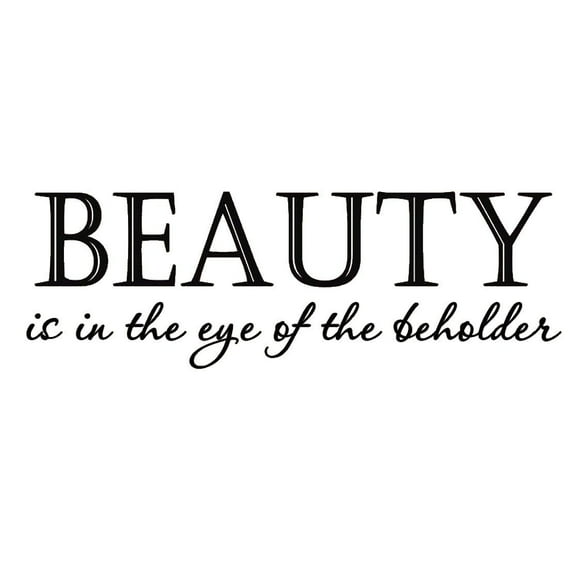 VWAQ Beauty Is in the Eye of the Beholder Vinyl Wall Quote Lettering Decal