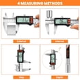 thumbnail image 6 of Digital Caliper, Rechargeable Calipers with Power Display, Auto-Off Caliper Large LCD Screen, 6 inch Micrometer, Inch/MM/Fraction for DIY/Household/Jewelers, 6 of 8