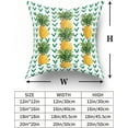 thumbnail image 5 of GZHJMY Pineapple Fruit Throw Pillow Covers, Striped Background Soft Square Pillow Cases 18x18in Set of 2,Decorative Pillowcase Suitable for Bed Car Sofa Home, 5 of 7