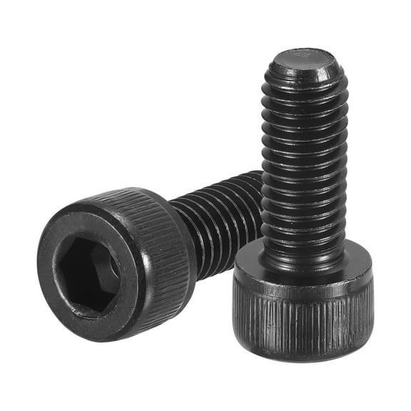 Uxcell Hex Socket Bolts M8-1.25x20 Grade 12.9 Carbon Steel Hex Socket Drive Screw Black