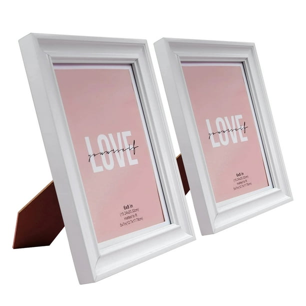 DTOWER 2Pcs Picture Frame Simple Craft Wall Mounting Photo Frames Art
