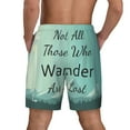 thumbnail image 4 of Balery Not All Those Who Wander Are Lost1 Mens Swim Trunks Swim Shorts for Men Quick Dry Inseam Beach Shorts with Compression Liner Pocket-3X-Large, 4 of 9