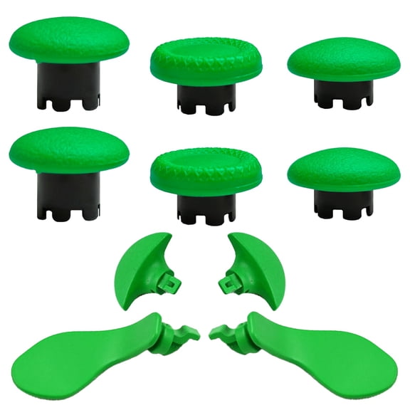 10-in-1 Metal Thumbsticks Replacement for PS5 Dualsense Edge Controller,4 Metallic Back Paddles Triggers Buttons Repair Parts for PS5 Edge Controller with 6 Analog Joysticks(Black)