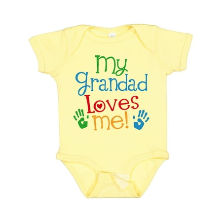 

Inktastic My Grandad Loves Me Outfit Gift Baby Boy or Baby Girl Bodysuit