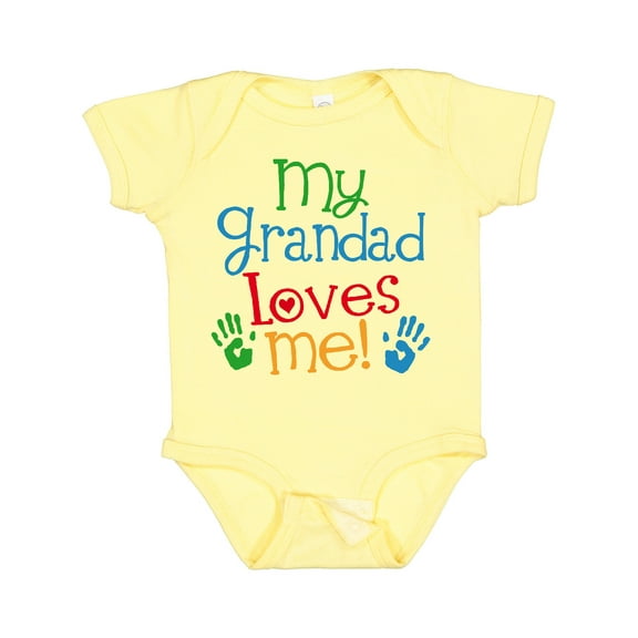 Inktastic My Grandad Loves Me Boys or Girls Baby Bodysuit