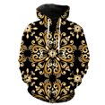 thumbnail image 1 of Sudadera con capucha y cremallera para hombre, estilo europeo, con estampado retro, manga larga, estilo hip hop, informal, con estampado 3D, 1 of 6