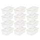 thumbnail image 1 of USA 6.6 L Caja de Plástico con Tapa a Presión, Paquete de 12, Apilable, para Organización de Armario, Juegos y Suministros de Arte, 1 of 9