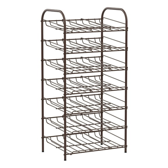 7 Tier Tank Dispenser Rack Bracket Multifunctional Can Rack Suitable for canning Food Storage Kitchen cupboard or pantry Rustic Brown