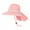 Pink, variant on LNMQLPDBS Girls Sun Hat for Kids Sun Protection Solid Color Summer Hat with Mesh Beach Play Hats Wide Brim Neck Flap for Girls Ponytail Hat Sun Visor Hats with Chin Strap Blue One Size
