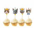 thumbnail image 4 of Cat Birthday Party Decorations Set Decorative Kitten Banner Cat Cake Topper, 4 of 10