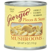 Giorgio Mushroom Pieces and Stems 4 Ounce (Pack of 12)