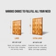 thumbnail image 5 of Bearchop Herringbone Acacia Wood Cutting Boards for Kitchen, [20" x 15" x 1.25"] Large Herringbone Pattern Cutting Boards, Solid Wood Butcher Block Cutting Board with Juice Grooves and Handle, 5 of 7