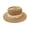 A, variant on Flat Straw Hat Natural Straw Weaving Wide Brim Sun Hat Summer Beach Sun Protection Hat with Ribbon Bow