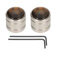 thumbnail image 1 of Uxcell Dome Knobs Guitar Knob 6mm Abalone Top Silver Metal Volume Tone Control with Inner Hexagon Spanner 2 Pack, 1 of 6