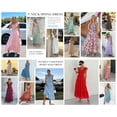 thumbnail image 5 of PRETTYGARDEN Women's Summer Flowy Maxi Dress Casual Cap Sleeve V Neck Smocked Beach Sundress, 5 of 8