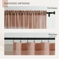 thumbnail image 5 of Elegant Blush Pink Sheer Curtains 96 Inches Long for Bedroom, Living Room Cotton Linen Textured Light Filtering Semi Sheer Drapes Natural Voile Curtains Rod Pocket, W52 x L96 in, 2 Panels, 5 of 7