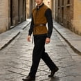 thumbnail image 2 of Stamzod 4 Piece Medieval Renaissance Outfits for Men Fashion Vintage Long Sleeve Pirate Shirt Waistcoat Trousers with Belt Halloween Clothing Sets, 2 of 9