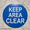 Keep Area Clear, variant on Safety Floor Markers 17" Diameter Round Keep Aisles Clear