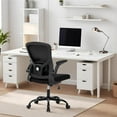 thumbnail image 2 of Office Desk Chair with High Back Mesh - Ergonomic Computer Chair for Home, Gaming & Work, Adjustable Height, Flip-Up Armrests & Lumbar Support, Comfy Swivel Seat(Black Net), 2 of 8