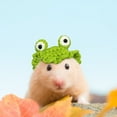thumbnail image 5 of Diceymbol Mini Hand Knitted Hat for Small Animals Cute Adjustable Hamster & Bunny Hat with Frog, Carrot & Rainbow Designs Tiny Pet Accessories for Hedgehogs, Birds, Lizards, 5 of 6