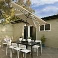 thumbnail image 2 of Sonerlic 10 x 7ft LED Outdoor Patio Table Umbrellas with Aluminum Frame,Crank and Tilt Button for Garden, Deck and Poolside, Sand, 2 of 9
