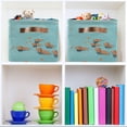 thumbnail image 6 of Yayeee Canvas Storage Basket with Handles for Shelves Fabric Bins Closet Organizer, Capybara Splash, 6 of 8