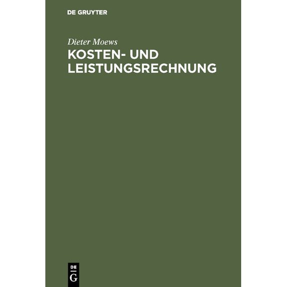 Kosten- und Leistungsrechnung, (Hardcover)