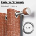 thumbnail image 4 of Burnt Orange Outdoor Curtains for Patio, Abstract Modern Farmhouse Solid Color Sunshade Privacy Drapes Grommet Waterproof Outside Curtains for Porch/Cabana/Balcony 54"x 84", 1 Panel, 4 of 9