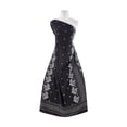 thumbnail image 2 of Zelouf Allison Jacobean Print Crepe , Sewing, DIY, Crafts Fabric by the Yard, 919 Black/ivory, 3 Yard, 2 of 2