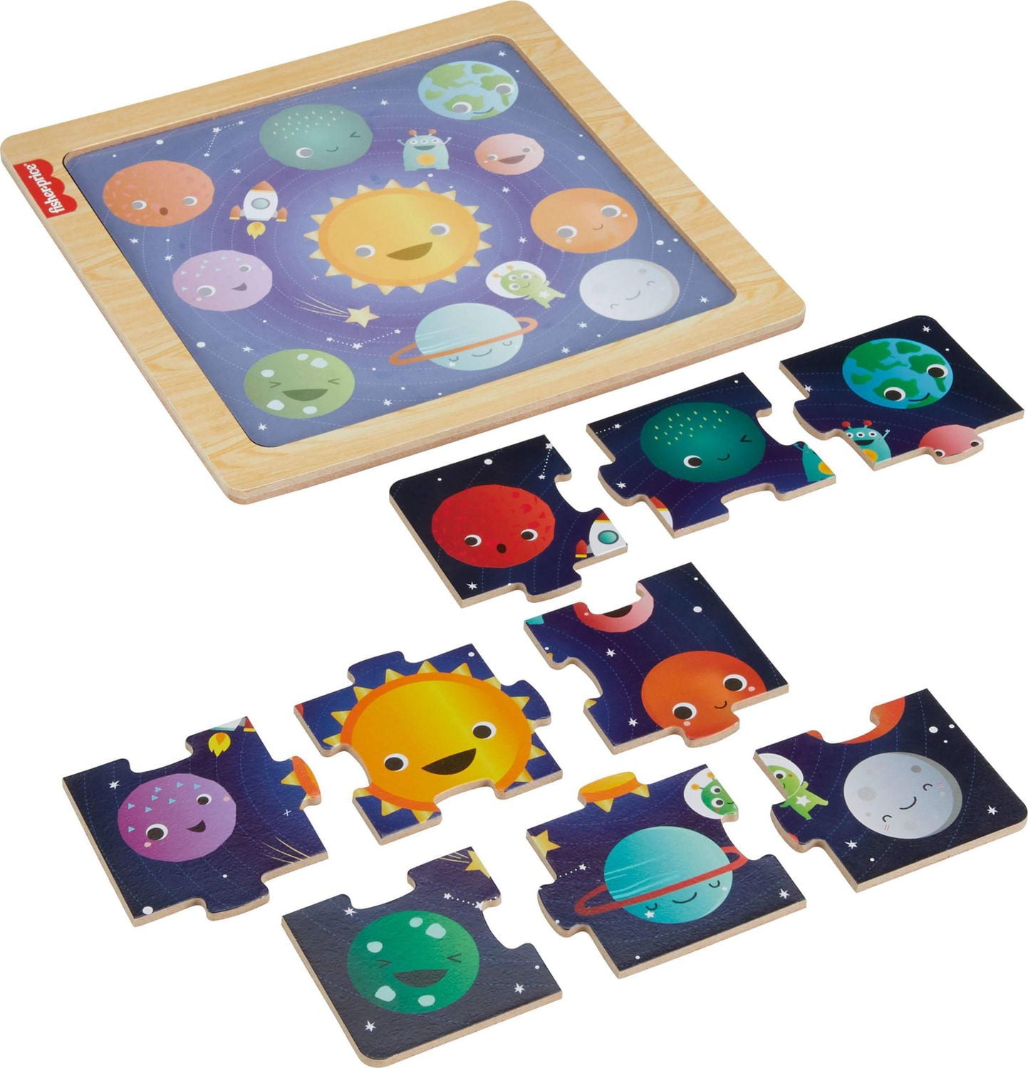 Fisher-Price Puzzle en bois Thème de l'espace - Exclusivité Walmart