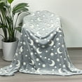 thumbnail image 5 of SLYNSHome Fleece Throw Blanket Soft Cozy Plush Blankets with Print Throws Blanket for Couch Sofa Bed Home Decorations - Moon, 5 of 6
